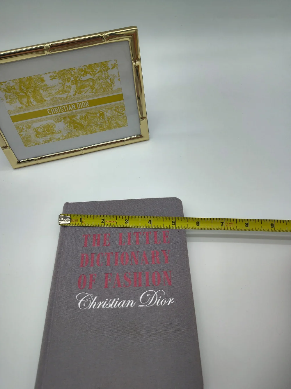 CHRISTIAN DIOR Home Décor Set Fashion Book Gold Bamboo Frame Paris Luxury